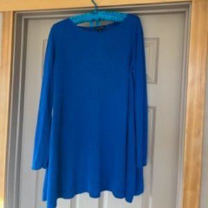 Eileen Fisher long sleeve blue top, size large
